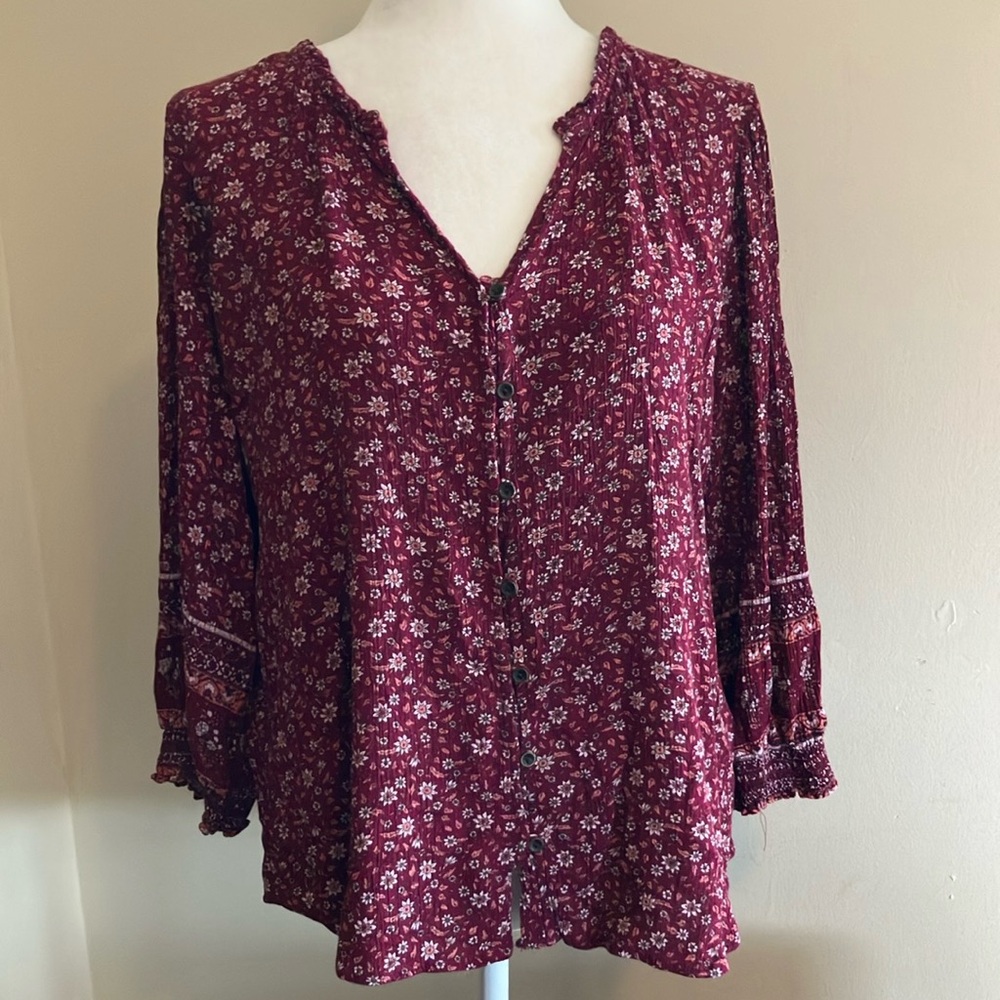 🏷️Mason&Belle Xl ruffled blouse boho